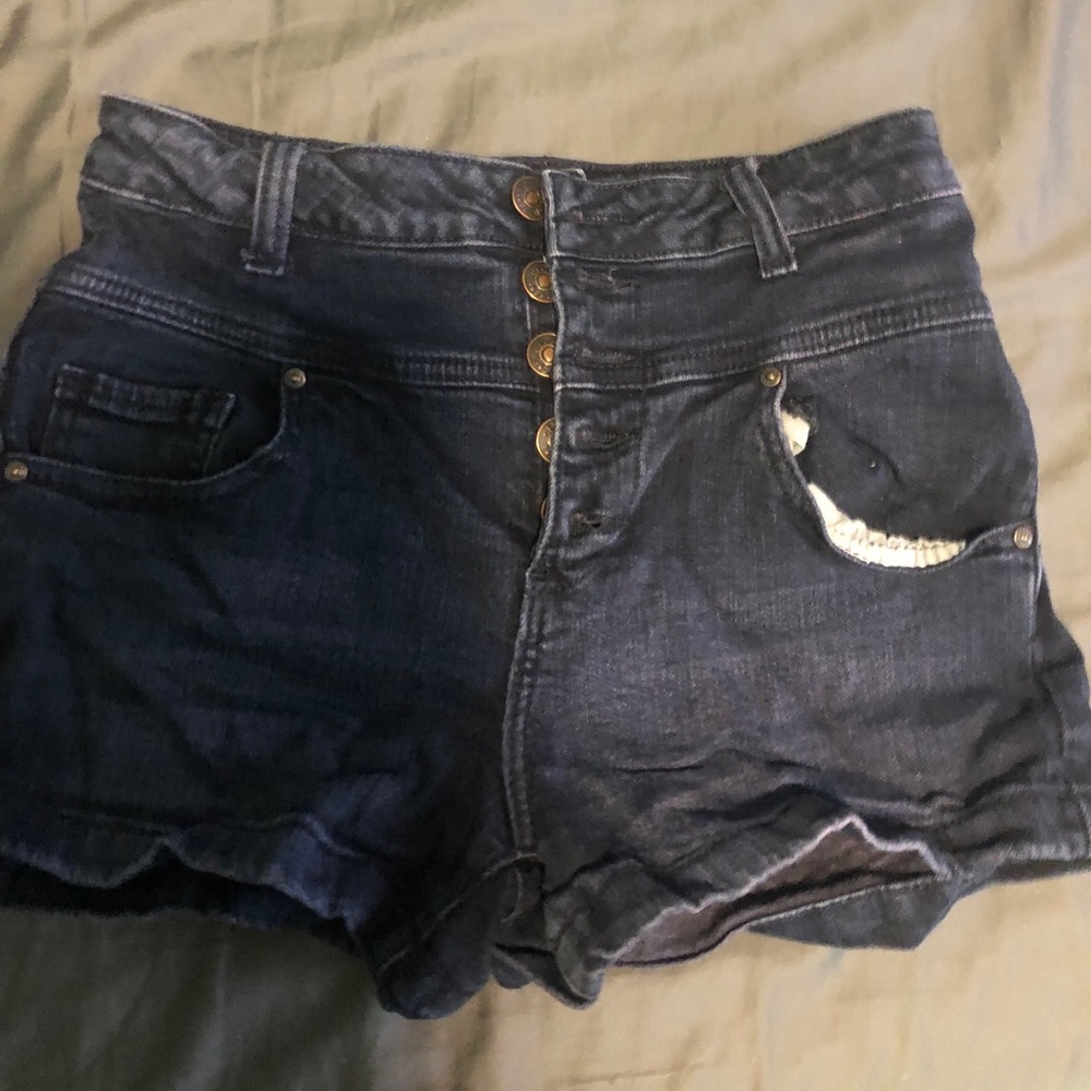 high waisted jean shorts